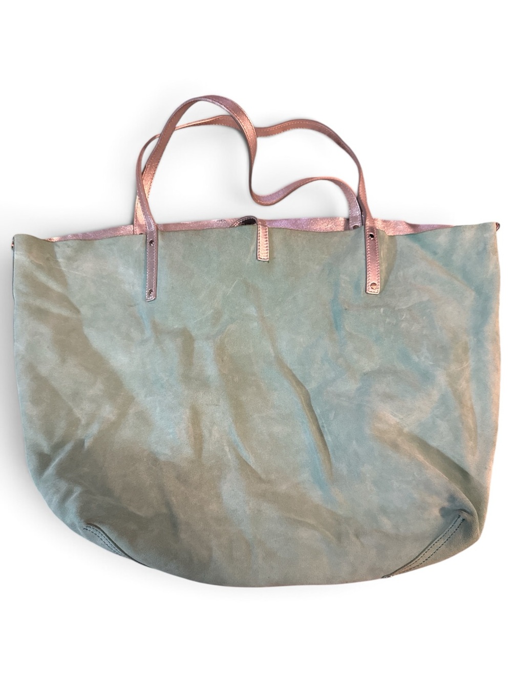 Authentic Tiffany & Co. Reversible Suede Tote Bag & Matching Pouch Set - Picture 8 of 11
